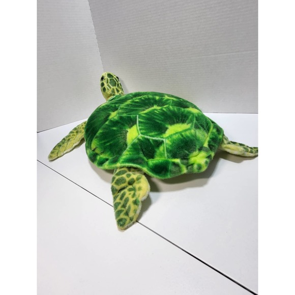 Tiger Tale Toys Plush 20” Giant Green Turtle Children's Soft Animal Stuffed - Picture 4 of 10